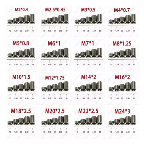 Inserti filettati m2 5 - m1.6, m2.5